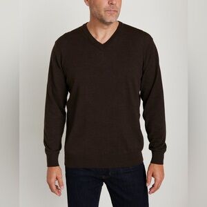 Mario Gilberti Brown 100% Merino Wool Sweater Made in Italy Men’s XL